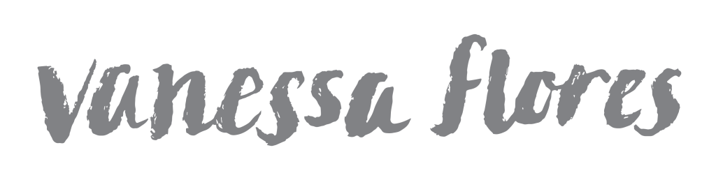 handwritten logo that says "vanessa flores"